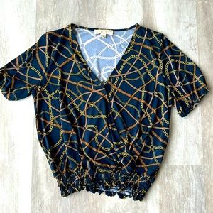 MICHAEL Michael Kors Cross Front Crop Top